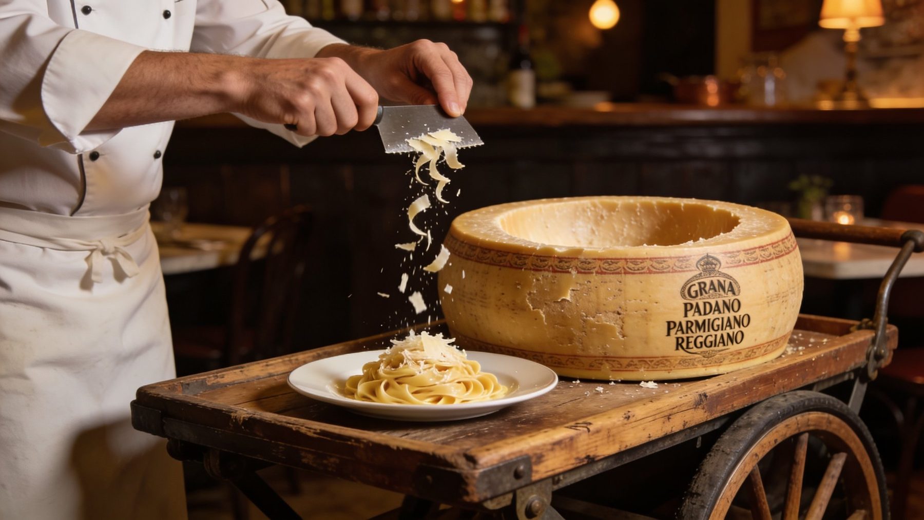 La rueda de parmesano que llega a tu mesa