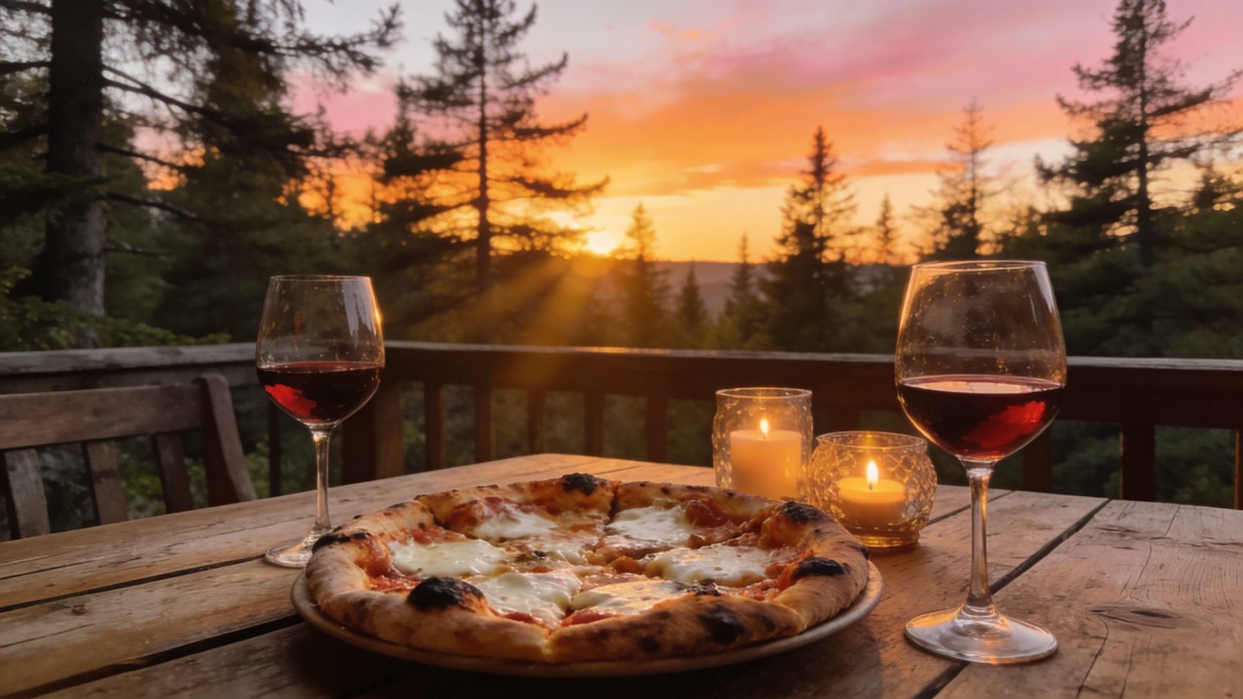 Pizza al atardecer: el cierre del día en Avándaro